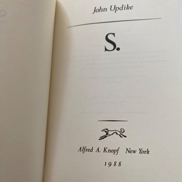 S. a Novel by John Updike Novel 1988 1st Edition 1st Print Knopf Book HC DJ - Picture 3 of 16